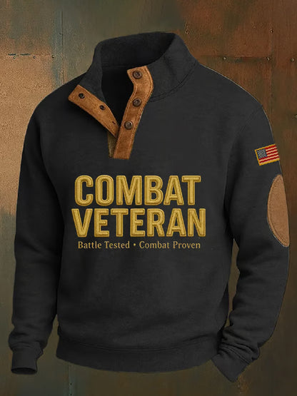 Men's Combat Veteran Print Casual Pullover