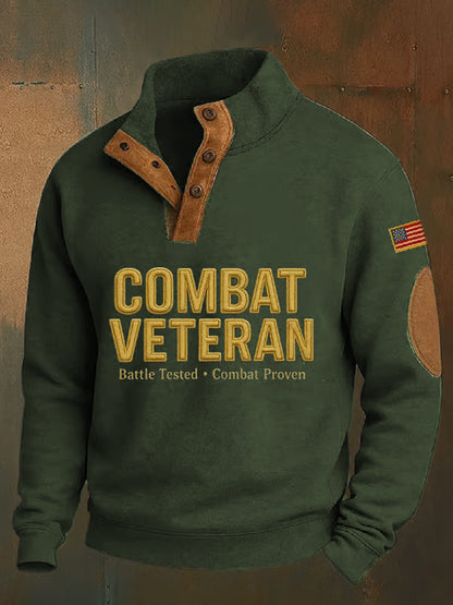 Men's Combat Veteran Print Casual Pullover