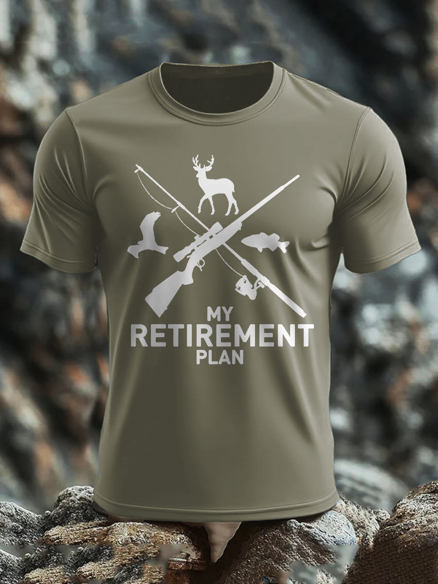 Men's Funny Veteran Retirement Printed T-shirt