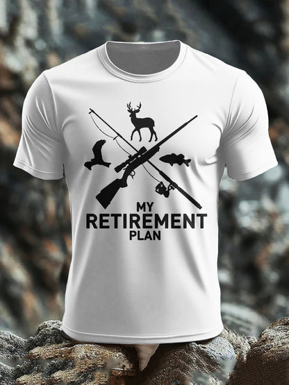 Men's Funny Veteran Retirement Printed T-shirt