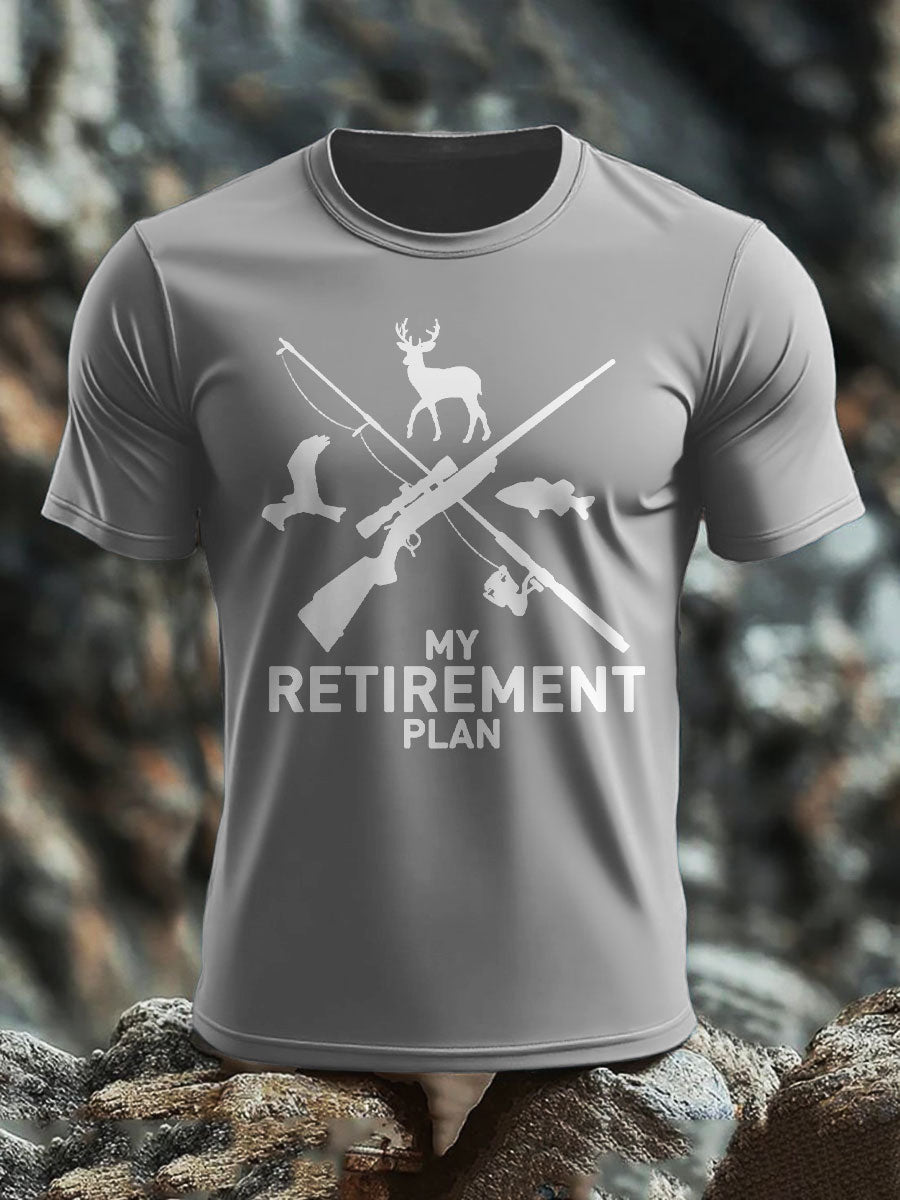 Men's Funny Veteran Retirement Printed T-shirt