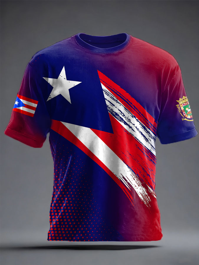 Unisex Puerto Rico Art Printed T-shirt