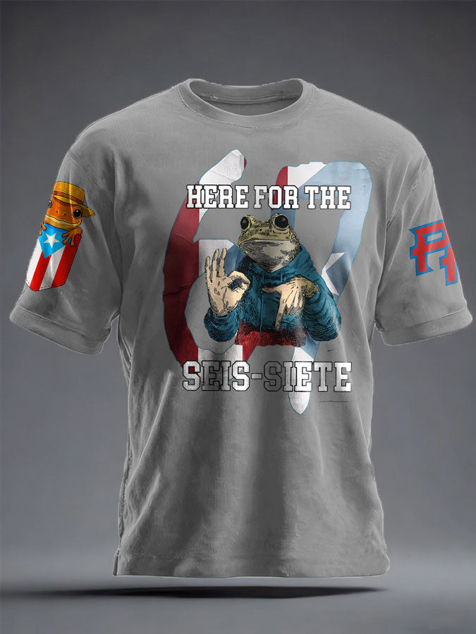 Unisex Bunny Football Music Lover Printed T-shirt