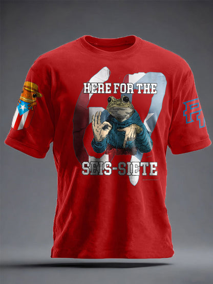 Unisex Bunny Football Music Lover Printed T-shirt