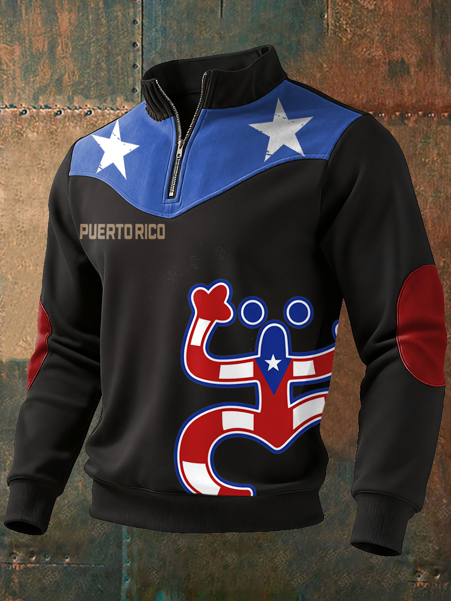 Men's Puerto Rico Art Printed Sweatshirt