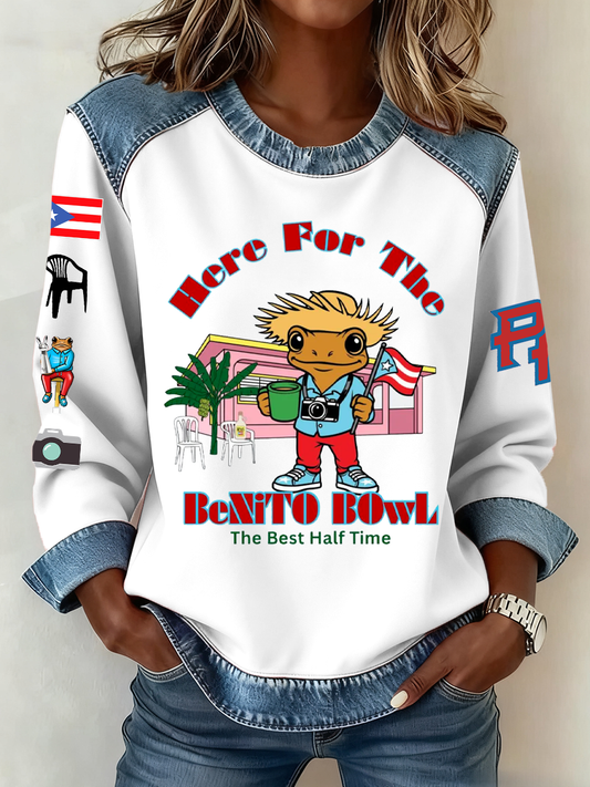 Women's Bunny Football Music Lover Printed Tops