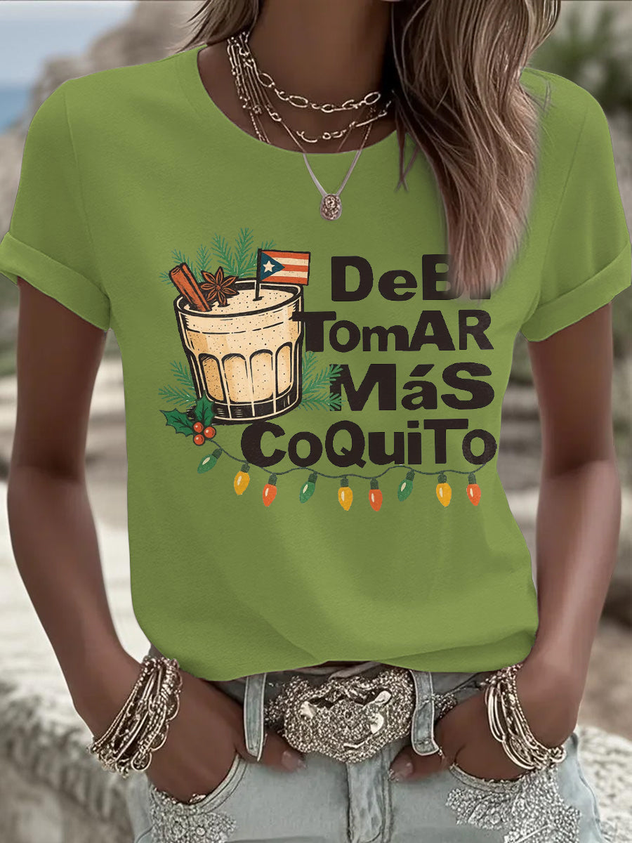 Women's Bunny Football Music Lover Printed T-shirt