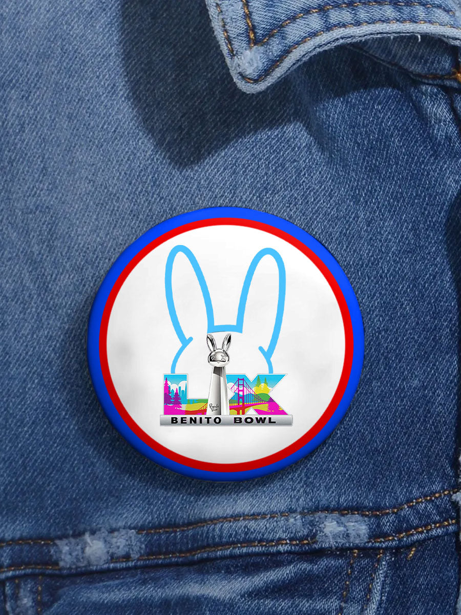 Bunny Football Music Lover Printed Pins