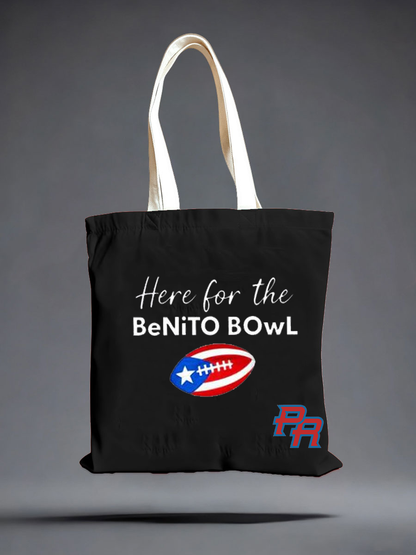 Bunny Football Here For The Benito Bowl Printed Bags