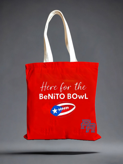 Bunny Football Here For The Benito Bowl Printed Bags