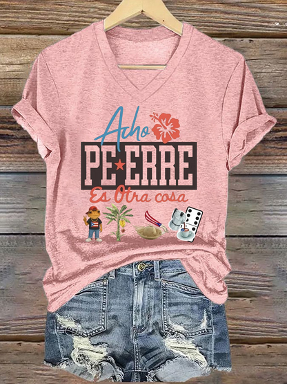 Women's Puerto Rico Printed Short-Sleeved T-Shirt