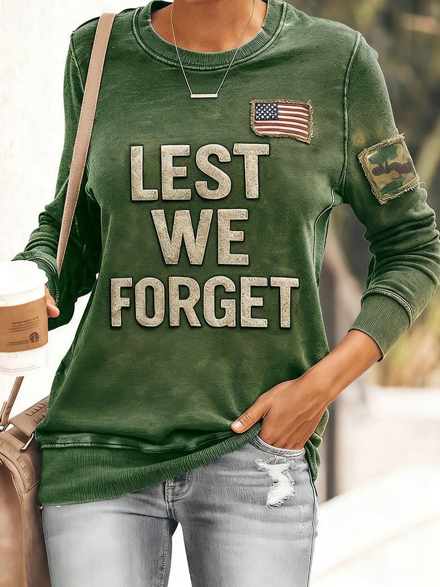Women's Lest We Forget Casual Sweatshirt