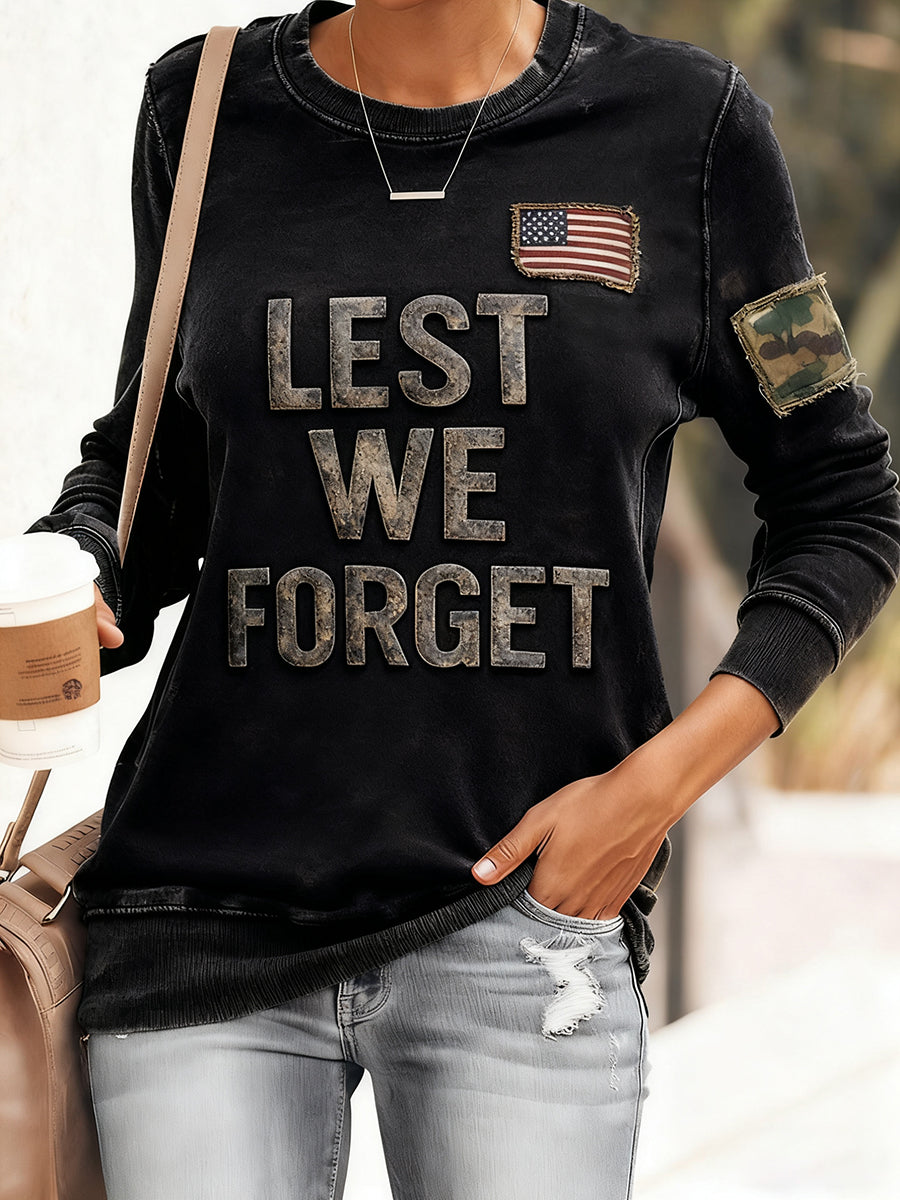 Women's Lest We Forget Casual Sweatshirt
