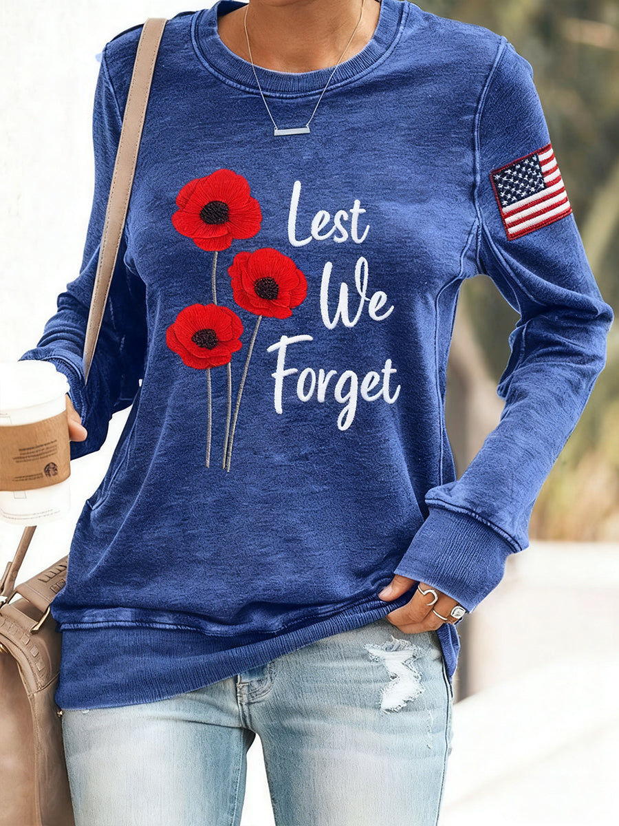 Women's Lest We Forget Casual Sweatshirt