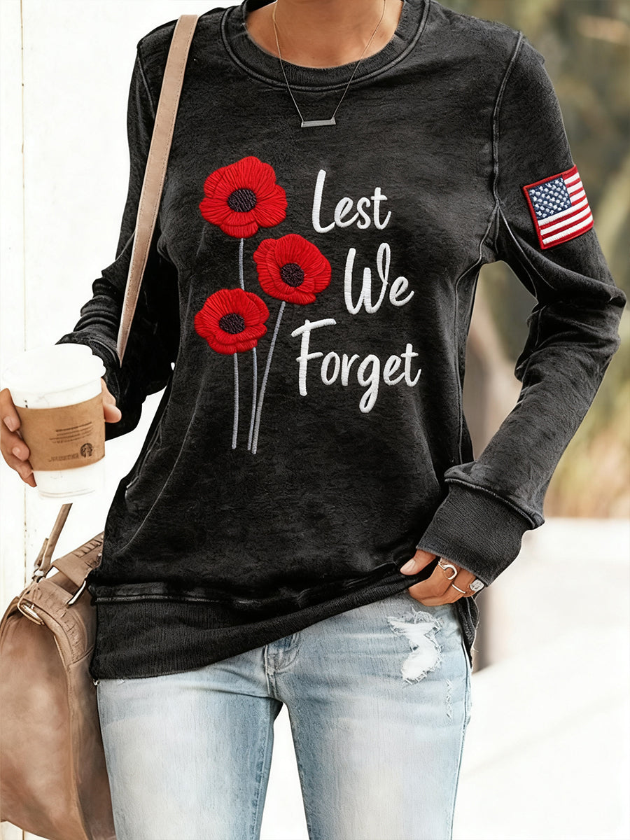 Women's Lest We Forget Casual Sweatshirt