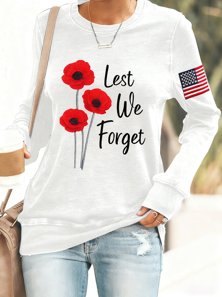 Women's Lest We Forget Casual Sweatshirt