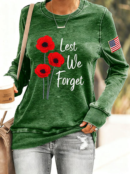 Women's Lest We Forget Casual Sweatshirt