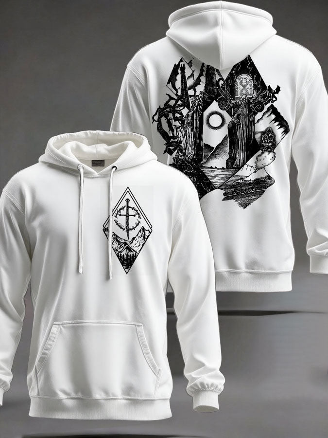 Unisex JRR Rings Books Lover Printed Hoodie