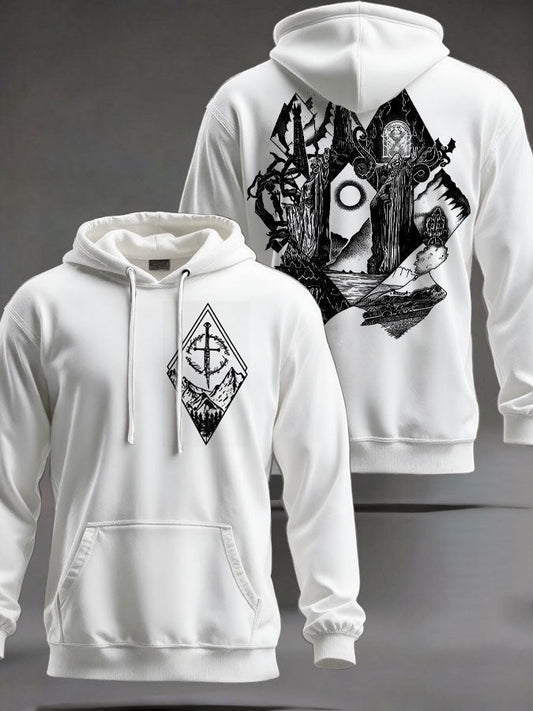 Unisex JRR Rings Books Lover Printed Hoodie