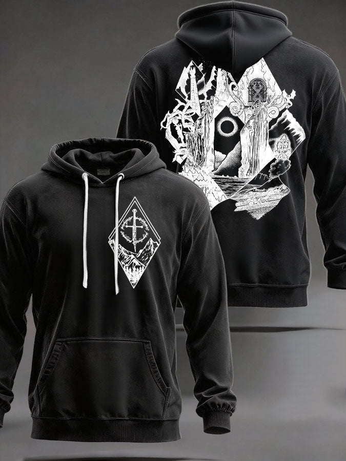 Unisex JRR Rings Books Lover Printed Hoodie