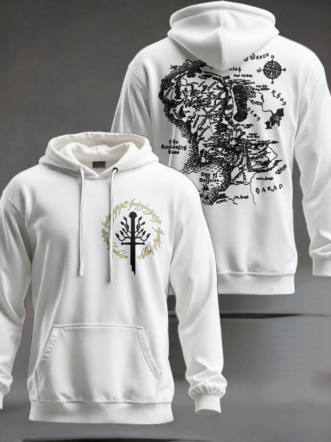 Unisex JRR Rings Books Lover Printed Hoodie