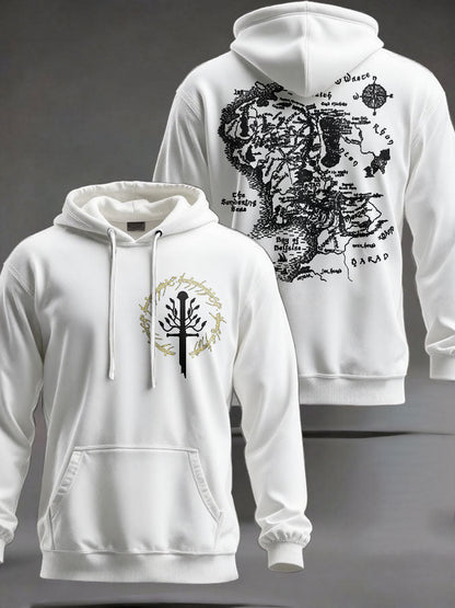 Unisex JRR Rings Books Lover Printed Hoodie