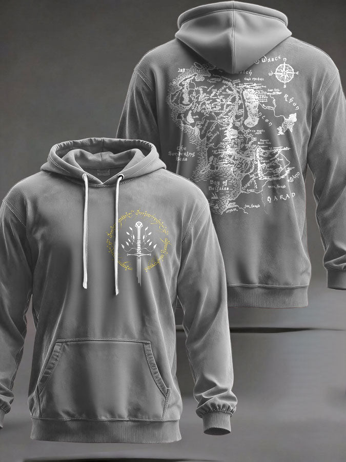 Unisex JRR Rings Books Lover Printed Hoodie