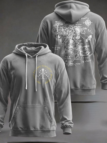 Unisex JRR Rings Books Lover Printed Hoodie