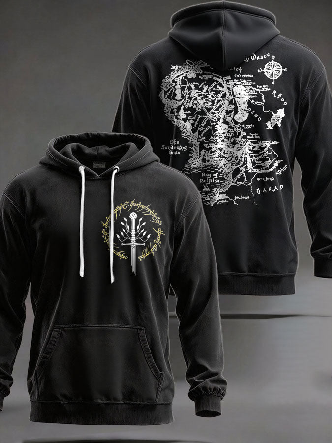 Unisex JRR Rings Books Lover Printed Hoodie