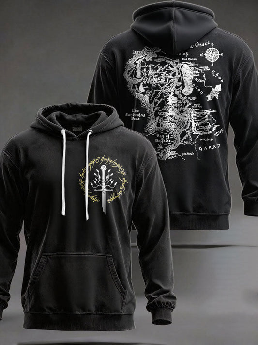 Unisex JRR Rings Books Lover Printed Hoodie