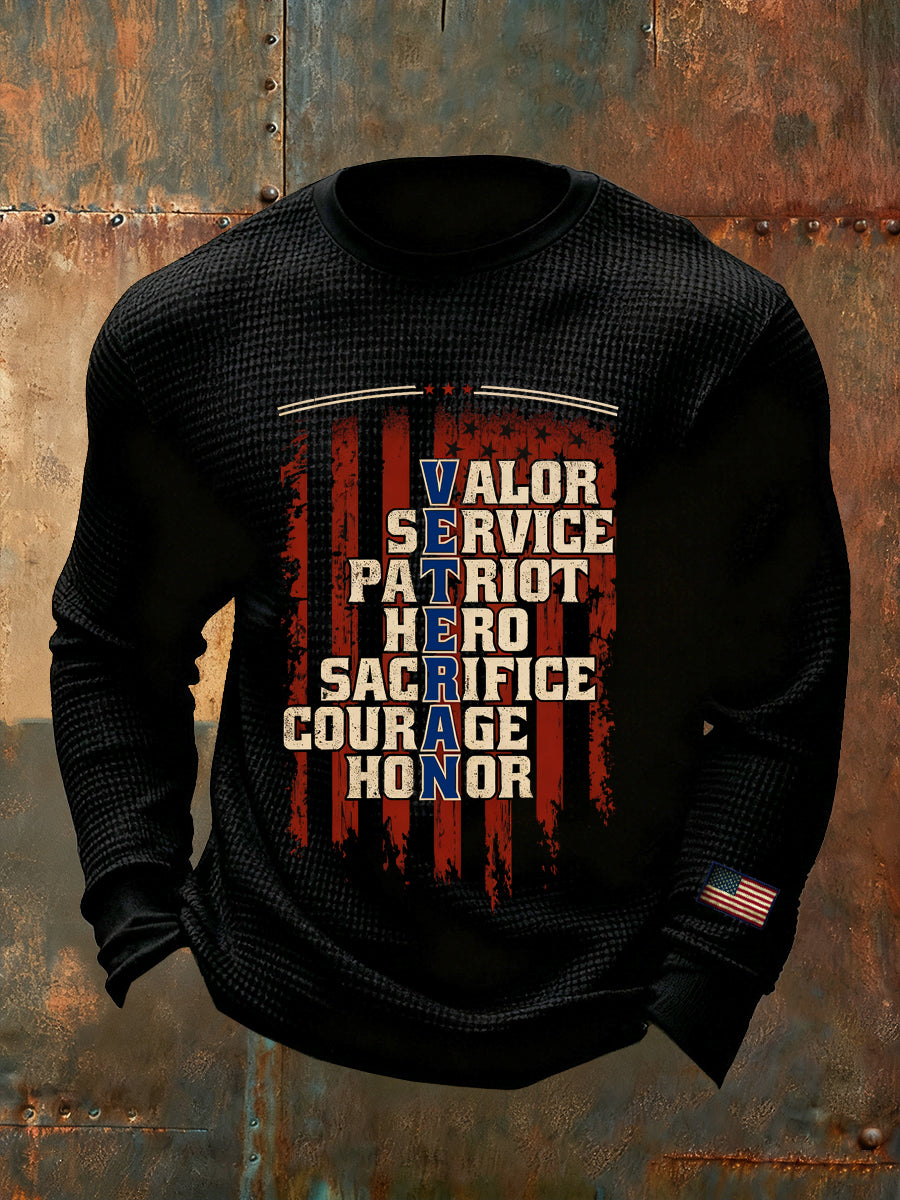 Men's Vintage Fashion Casual Crew Neck Long Sleeve Top