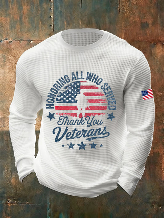 Men's Vintage Fashion Casual Crew Neck Long Sleeve Top