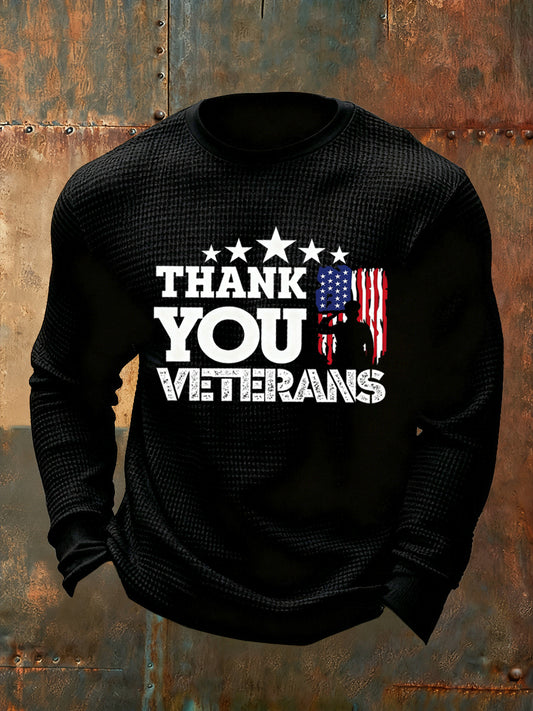 Men's Vintage Fashion Casual Crew Neck Long Sleeve Top