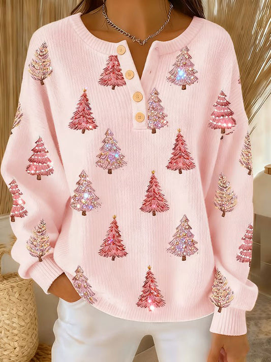Women‘s Christmas Tree Long-sleeve Cardigan