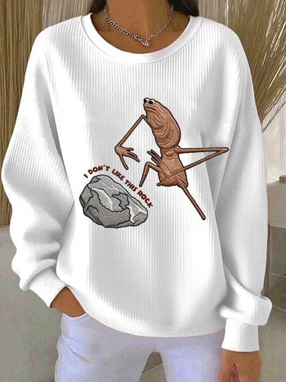 Women's I Don't Like This Rock Print Sweatshirt