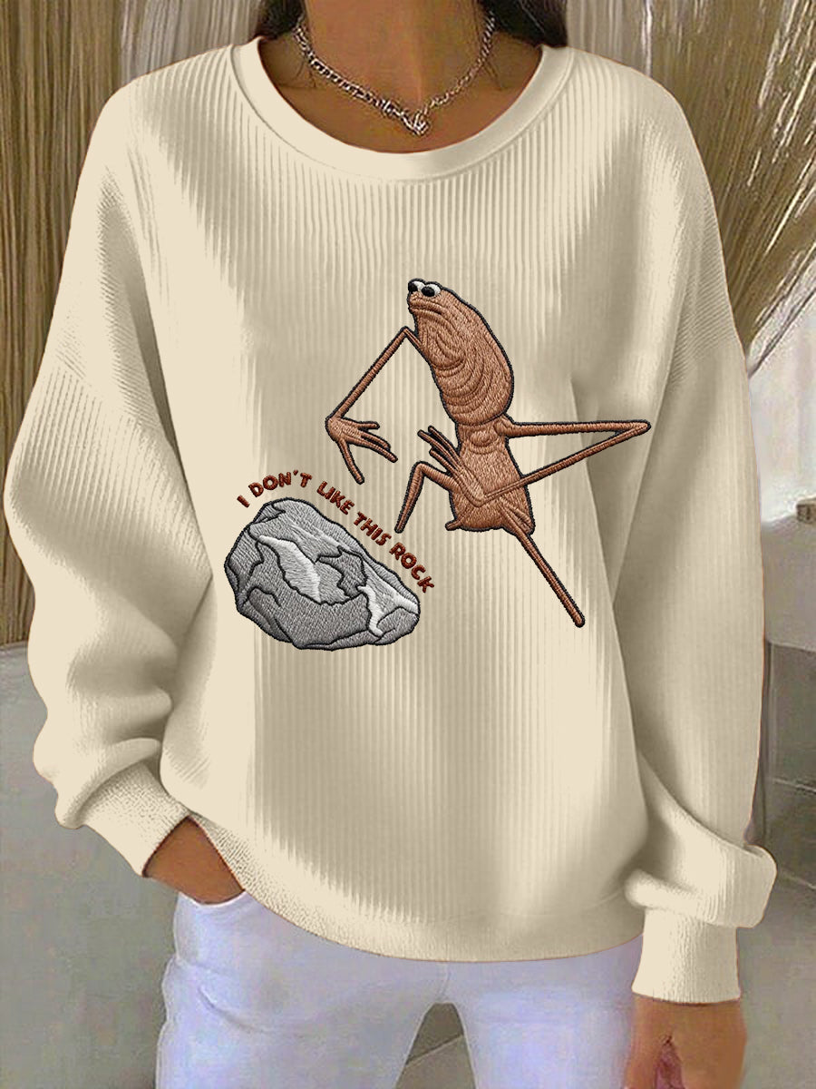 Women's I Don't Like This Rock Print Sweatshirt