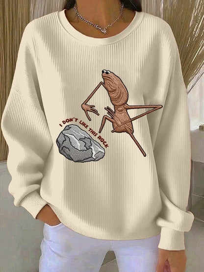 Women's I Don't Like This Rock Print Sweatshirt