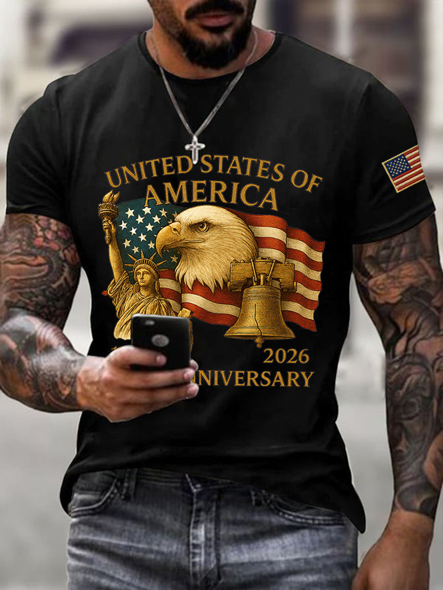 Men's United States of America 250th Anniversary Print T-Shirt