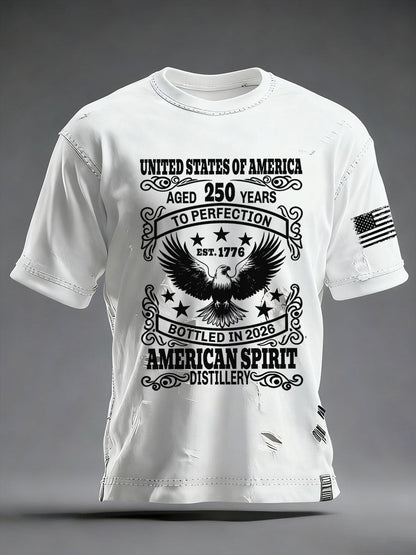 Men's United States 250 Years Printed Casual T-Shirt