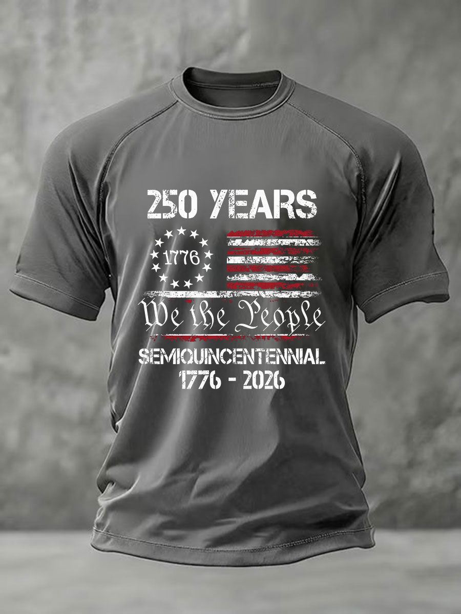 Men's United States 250 Years Printed Casual T-Shirt