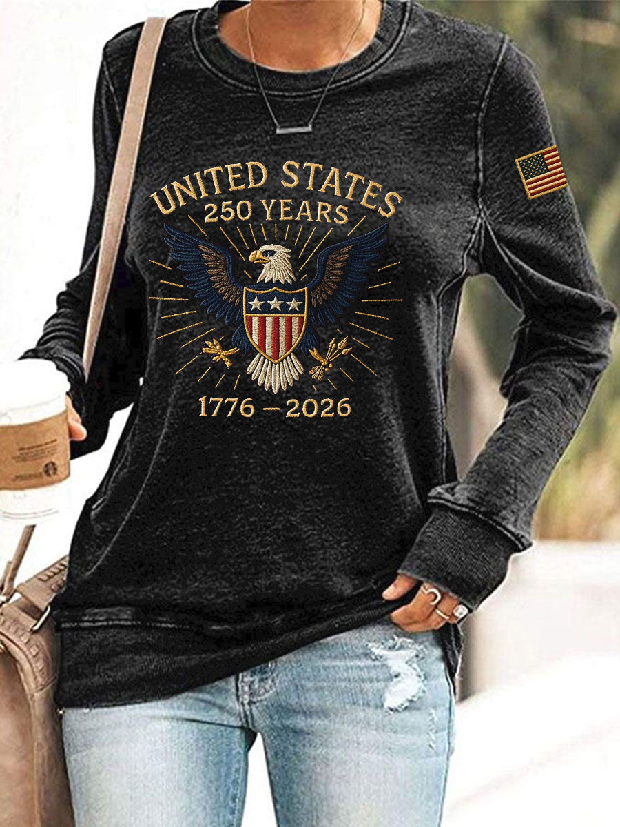 Women's American 250th Anniversary Printed Casual Sweatshirt