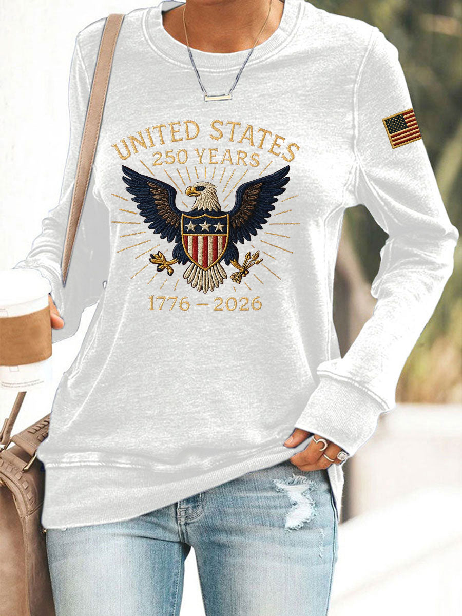 Women's American 250th Anniversary Printed Casual Sweatshirt