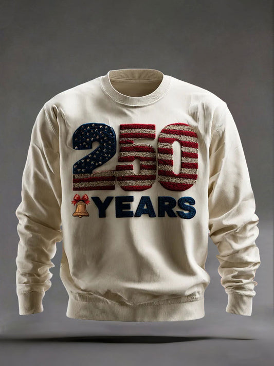 Men's American 250th Anniversary Printed Casual Sweatshirt