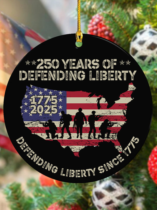 American 250th Anniversary Printed Acrylic Decorative Ornament