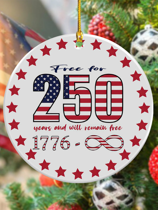 American 250th Anniversary Printed Acrylic Decorative Ornament