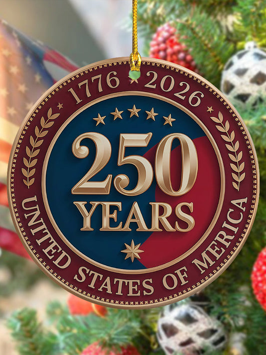American 250th Anniversary Printed Acrylic Decorative Ornament