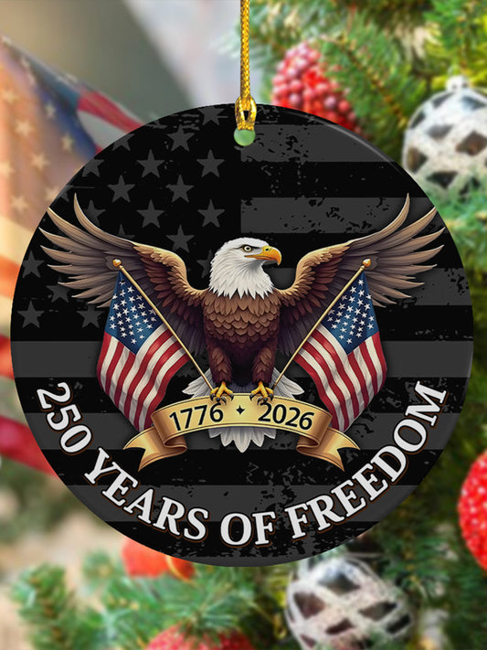 American 250th Anniversary Printed Acrylic Decorative Ornament