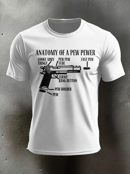 Men's Veteran Pew Humor Printed T-shirt