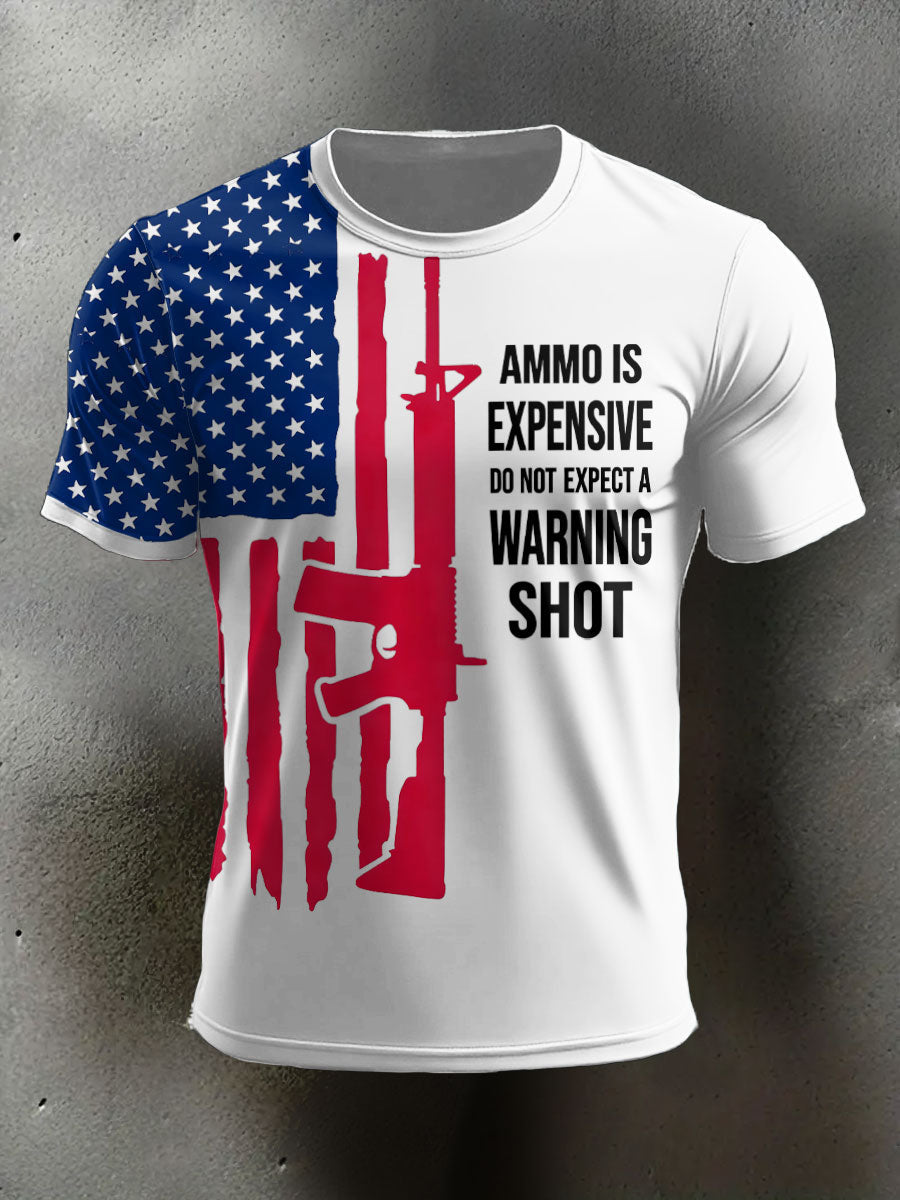 Men's Funny Pew Lover Veteran Printed T-shirt