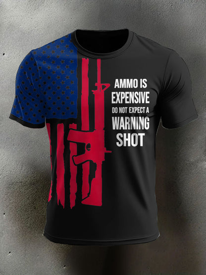 Men's Funny Pew Lover Veteran Printed T-shirt